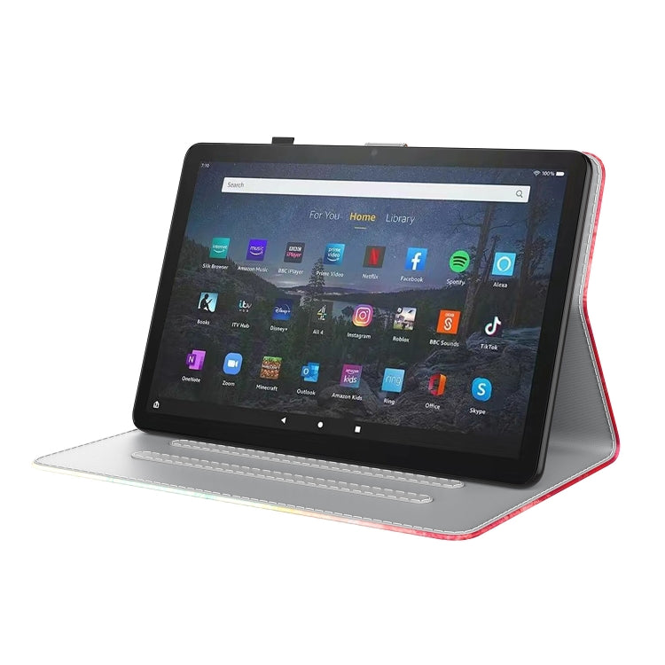 For Amazon Fire Max 11 Watercolor Pattern Flip Leather Tablet Case(Spring Cherry) - Amazon by PMC TechLife | Online Shopping South Africa | PMC TechLife | Buy Now Pay Later Mobicred