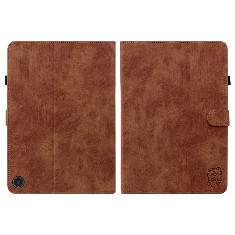 For Amazon Fire Max 11 Tiger Pattern Flip Leather Tablet Case(Brown) - free shipping - PMC TechLife - Order now!