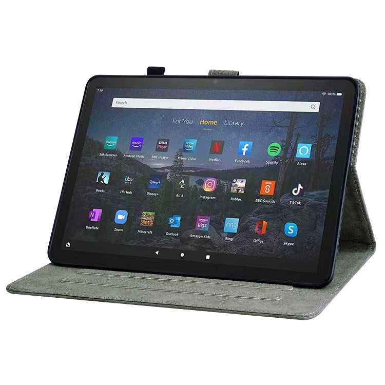 For Amazon Fire Max 11 Tiger Pattern Flip Leather Tablet Case(Brown) - free shipping - PMC TechLife - Order now!