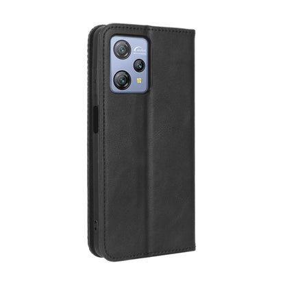 For Blackview A53 / A53 Pro Magnetic Buckle Retro Texture Leather Phone Case(Black) - More Brand by PMC Jewellery | Online Shopping South Africa | PMC Jewellery