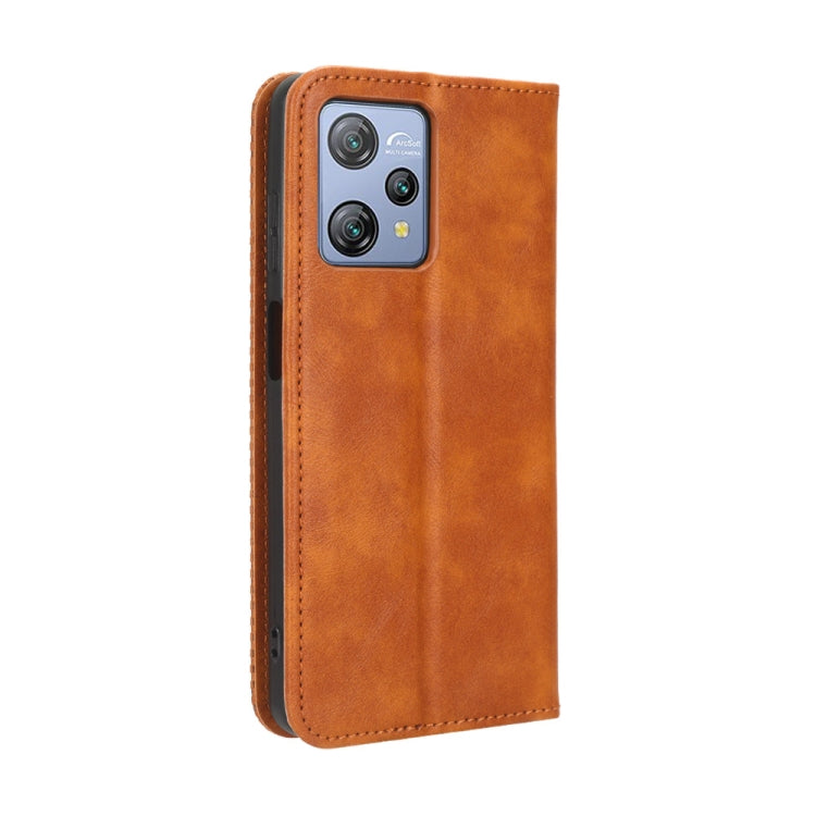 For Blackview A53 / A53 Pro Magnetic Buckle Retro Texture Leather Phone Case(Brown) - More Brand by PMC Jewellery | Online Shopping South Africa | PMC Jewellery