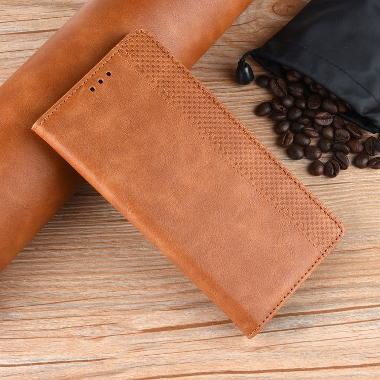 For Blackview A52 / A52 Pro Magnetic Buckle Retro Texture Leather Phone Case(Brown) - More Brand by PMC TechLife | Online Shopping South Africa | PMC TechLife