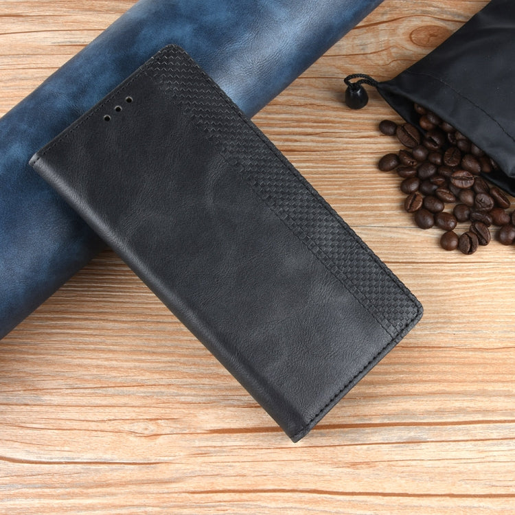 For Blackview A96 Magnetic Buckle Retro Texture Leather Phone Case(Black) - More Brand by PMC TechLife | Online Shopping South Africa | PMC TechLife