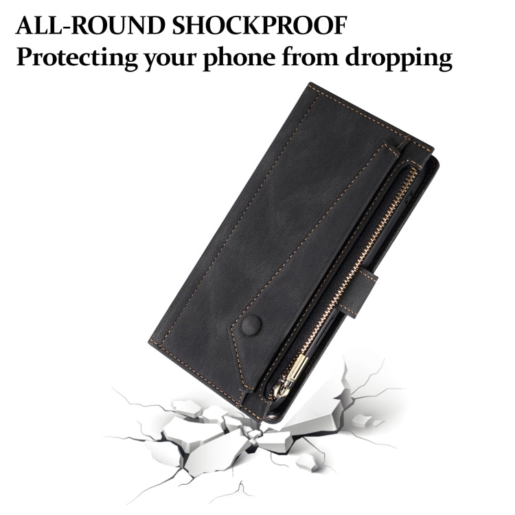 For iPhone 16 Pro Max ESEBLE Retro Frosted RFID Flip Leather Phone Case(Black) - iPhone 16 Pro Max Cases by ESEBLE | Online Shopping South Africa | PMC TechLife | Buy Now Pay Later Mobicred