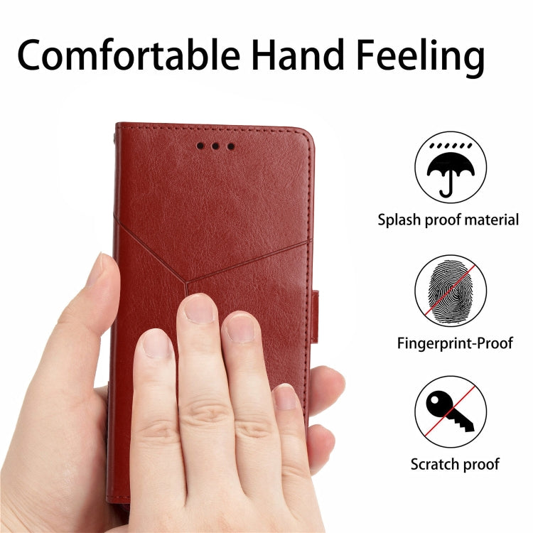 For Google Pixel 9 Pro Y-shaped Pattern Flip Leather Phone Case(Brown) - Google Cases by PMC Jewellery | Online Shopping South Africa | PMC Jewellery | Buy Now Pay Later Mobicred