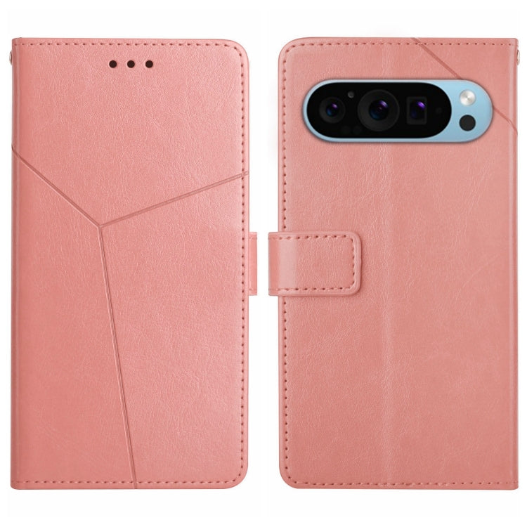 For Google Pixel 9 Pro Y-shaped Pattern Flip Leather Phone Case(Pink) - Google Cases by PMC Jewellery | Online Shopping South Africa | PMC Jewellery | Buy Now Pay Later Mobicred