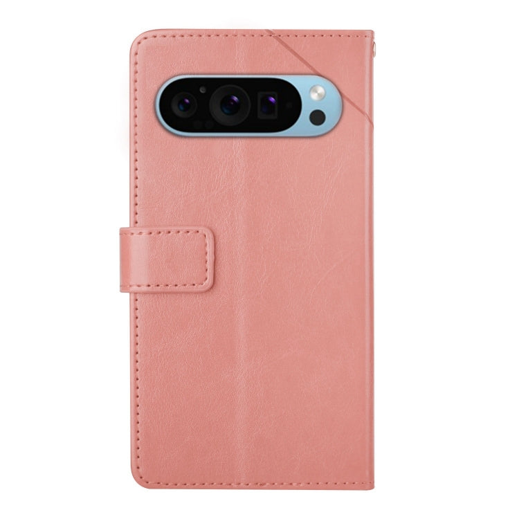 For Google Pixel 9 Pro Y-shaped Pattern Flip Leather Phone Case(Pink) - Google Cases by PMC TechLife | Online Shopping South Africa | PMC TechLife | Buy Now Pay Later Mobicred
