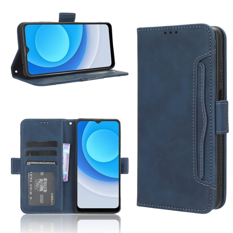 For Blackview A53 / A53 Pro Skin Feel Calf Texture Card Slots Leather Phone Case(Blue) - More Brand by PMC TechLife | Online Shopping South Africa | PMC TechLife