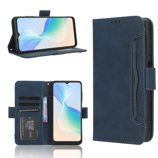 For Blackview Oscal C30 / C30 Pro Skin Feel Calf Texture Card Slots Leather Phone Case(Blue) - More Brand by PMC Jewellery | Online Shopping South Africa | PMC Jewellery