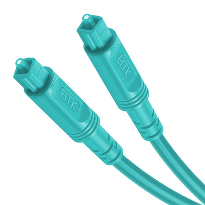 15m EMK OD4.0mm Square Port to Square Port Digital Audio Speaker Optical Fiber Connecting Cable(Sky Blue) - Audio Optical Cables by EMK | Online Shopping South Africa | PMC Jewellery | Buy Now Pay Later Mobicred