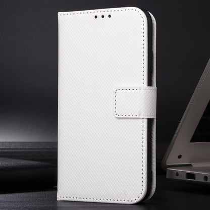 For Blackview A52 / A52 Pro Diamond Texture Leather Phone Case(White) - More Brand by PMC Jewellery | Online Shopping South Africa | PMC Jewellery