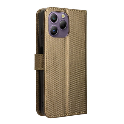 For Blackview A96 Diamond Texture Leather Phone Case(Brown) - More Brand by PMC Jewellery | Online Shopping South Africa | PMC Jewellery