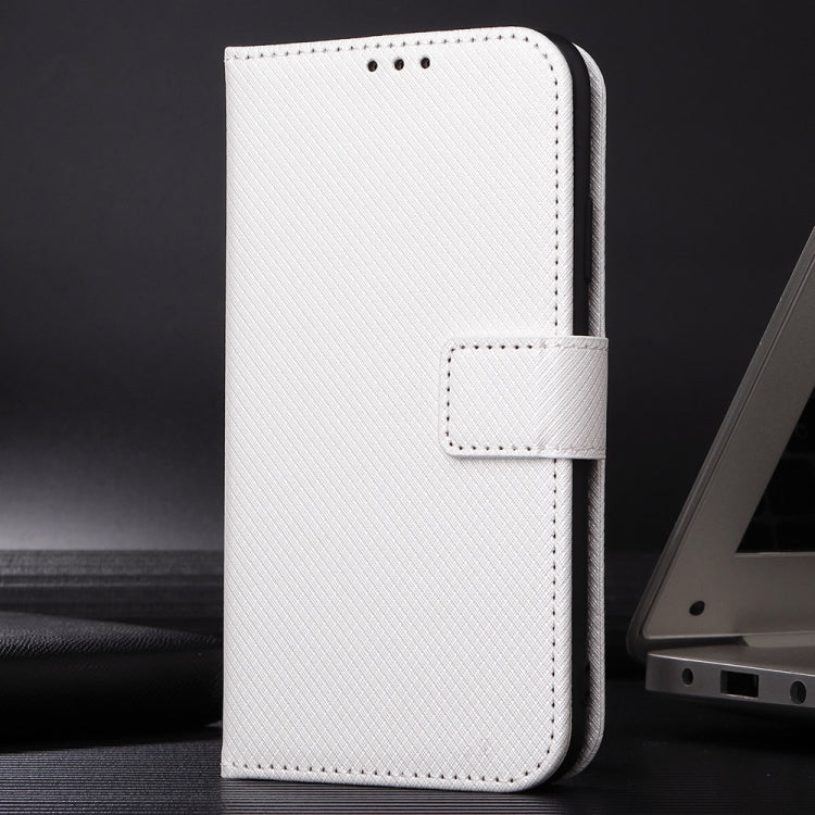 For Blackview A200 Pro Diamond Texture Leather Phone Case(White) - More Brand by PMC Jewellery | Online Shopping South Africa | PMC Jewellery