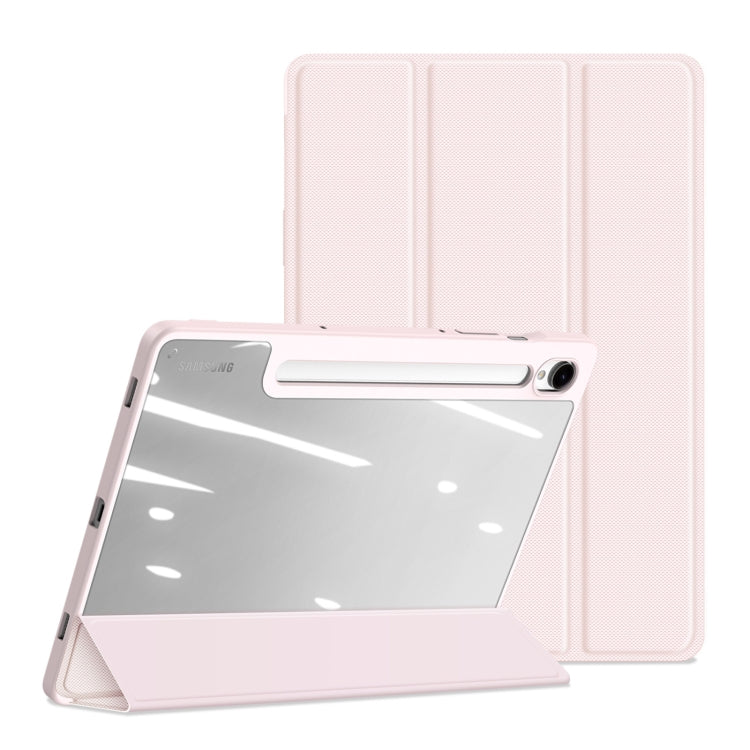 For Samsung Galaxy Tab S9 DUX DUCIS TOBY Series Antiskid Leather Tablet Case with Sleep / Wake-up Function(Pink) - Galaxy Tab S9 Cases by DUX DUCIS | Online Shopping South Africa | PMC Jewellery | Buy Now Pay Later Mobicred