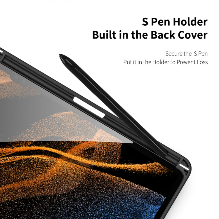 For Samsung Galaxy Tab S9 Ultra DUX DUCIS TOBY Series Antiskid Leather Tablet Case with Sleep / Wake-up Function(Black) - Galaxy Tab S9 Ultra Cases by DUX DUCIS | Online Shopping South Africa | PMC Jewellery | Buy Now Pay Later Mobicred