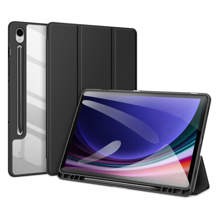 For Samsung Galaxy Tab S9 FE DUX DUCIS TOBY Series Antiskid Leather Tablet Case with Sleep / Wake-up Function(Black) - Galaxy Tab S9 FE by DUX DUCIS | Online Shopping South Africa | PMC Jewellery | Buy Now Pay Later Mobicred