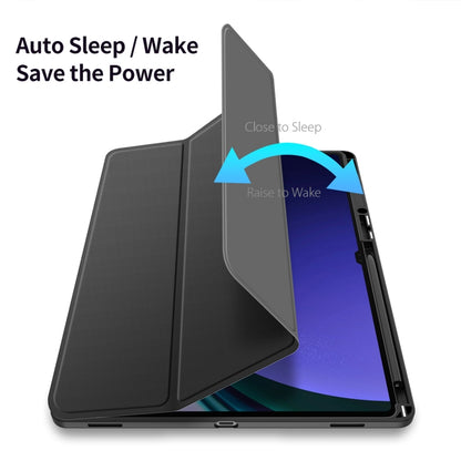 For Samsung Galaxy Tab S10 Ultra DUX DUCIS TOBY Series Antiskid Leather Tablet Case with Sleep / Wake-up Function(Black) - Other Galaxy Tab PC by DUX DUCIS | Online Shopping South Africa | PMC Jewellery | Buy Now Pay Later Mobicred