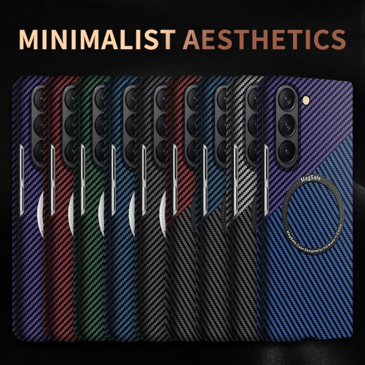 For Samsung Galaxy Z Fold5 Carbon Fiber Texture MagSafe Magnetic Phone Case(Red) - free shipping - PMC TechLife - Order now!