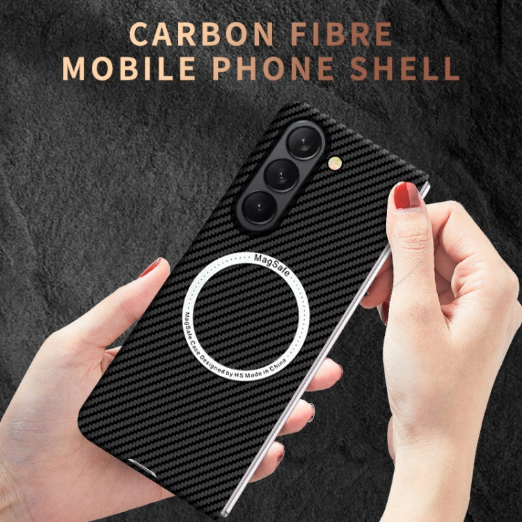 For Samsung Galaxy Z Fold5 Carbon Fiber Texture MagSafe Magnetic Phone Case(Blue) - free shipping - PMC TechLife - Order now!
