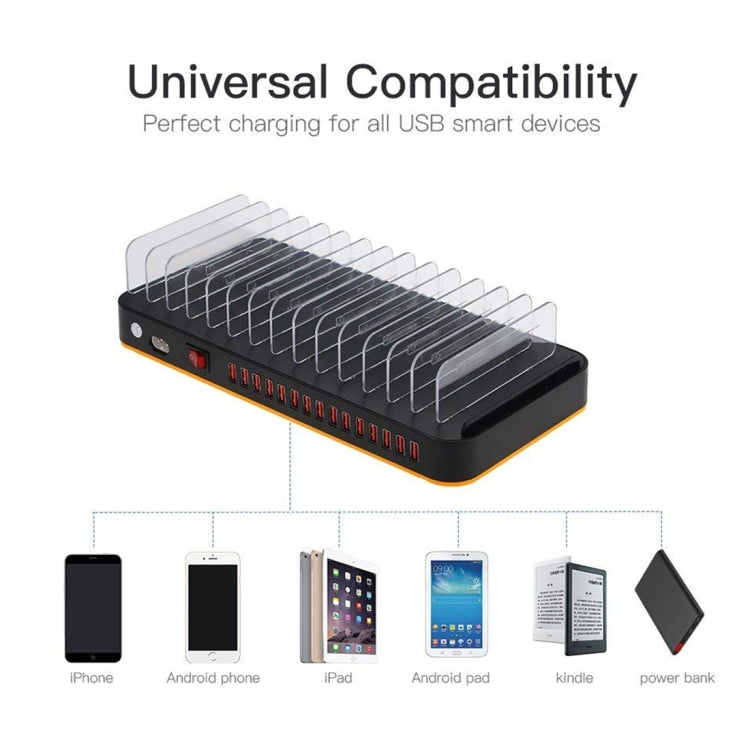 WLX-815P 180W 15 Ports USB Fast Charging Dock Smart Charger with Holder, US Plug - free shipping - PMC Jewellery - Order now!