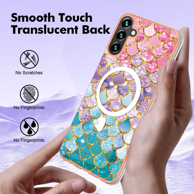 For Samsung Galaxy A34 5G Marble Pattern Dual-side IMD Magsafe TPU Phone Case(Colorful Scales) - Galaxy Phone Cases by PMC Jewellery | Online Shopping South Africa | PMC Jewellery