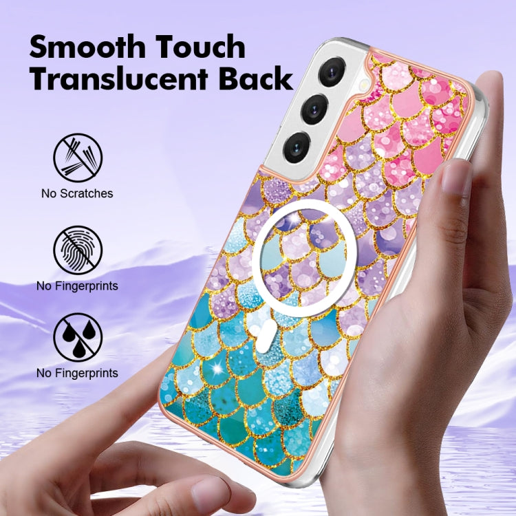 For Samsung Galaxy S22 5G Marble Pattern Dual-side IMD Magsafe TPU Phone Case(Colorful Scales) - Galaxy S22 5G Cases by PMC TechLife | Online Shopping South Africa | PMC TechLife