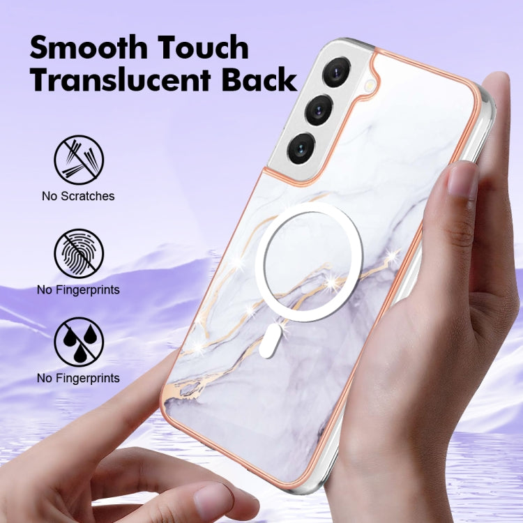For Samsung Galaxy S22+ 5G Marble Pattern Dual-side IMD Magsafe TPU Phone Case(White 006) - Galaxy S22+ 5G Cases by PMC TechLife | Online Shopping South Africa | PMC TechLife | Buy Now Pay Later Mobicred
