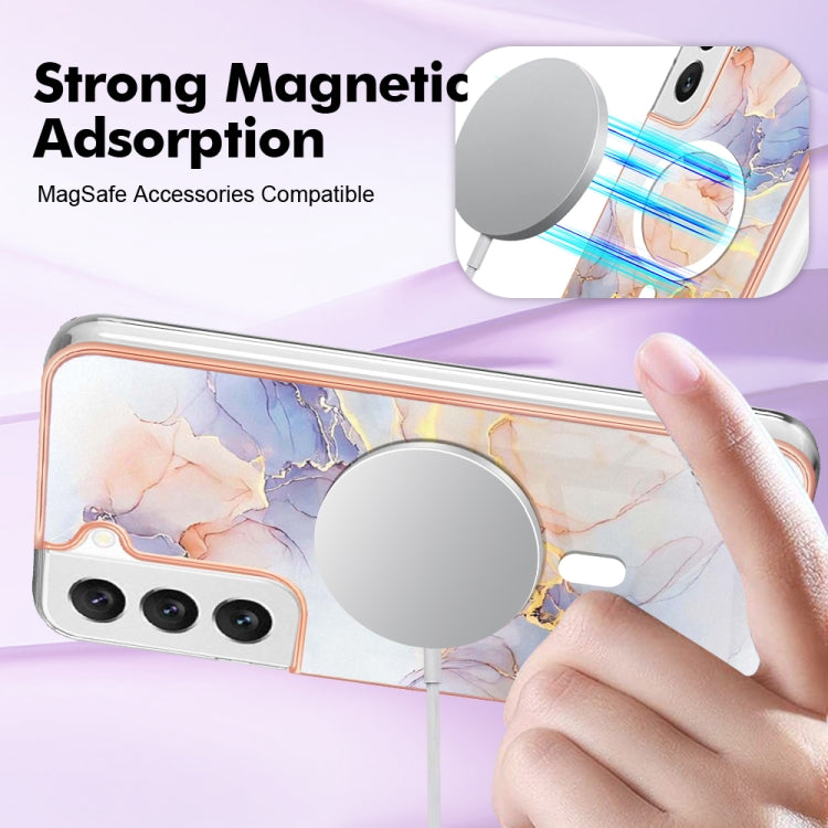 For Samsung Galaxy S23 5G Marble Pattern Dual-side IMD Magsafe TPU Phone Case(White Marble) - Galaxy S23 5G Cases by PMC TechLife | Online Shopping South Africa | PMC TechLife