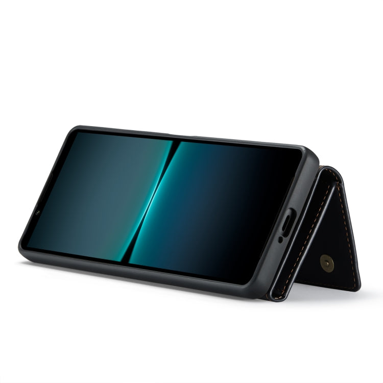 For Sony Xperia 1 V DG.MING M1 Series 3-Fold Multi Card Wallet + Magnetic Phone Case(Black) - Sony Cases by DG.MING | Online Shopping South Africa | PMC TechLife | Buy Now Pay Later Mobicred