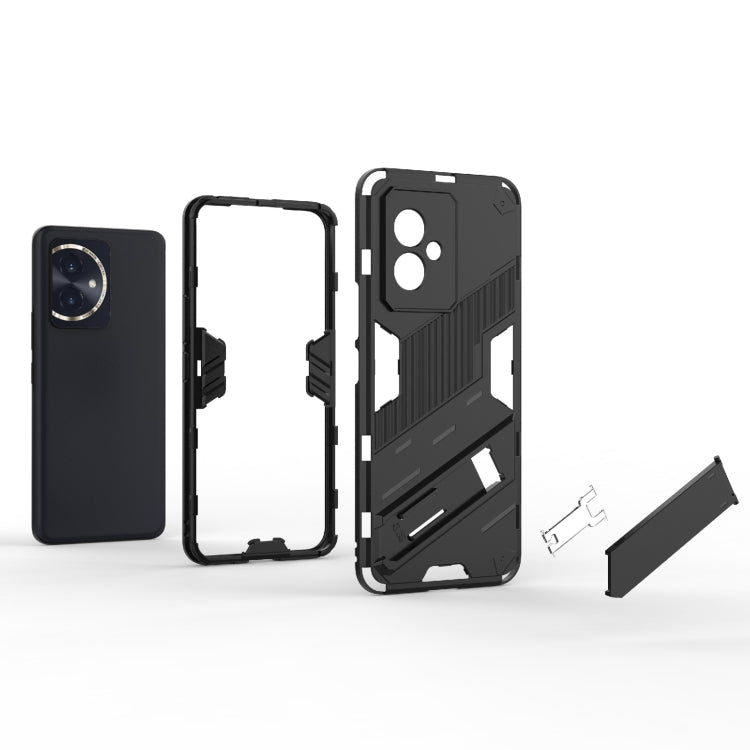 For Honor 100 5G Punk Armor 2 in 1 PC + TPU Phone Case with Holder(Black) - Honor Cases by PMC TechLife | Online Shopping South Africa | PMC TechLife | Buy Now Pay Later Mobicred