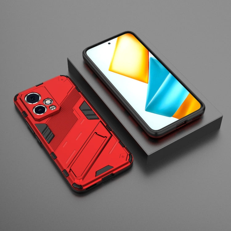 For Honor 90 GT 5G Punk Armor 2 in 1 PC + TPU Phone Case with Holder(Red) - Honor Cases by PMC Jewellery | Online Shopping South Africa | PMC Jewellery | Buy Now Pay Later Mobicred