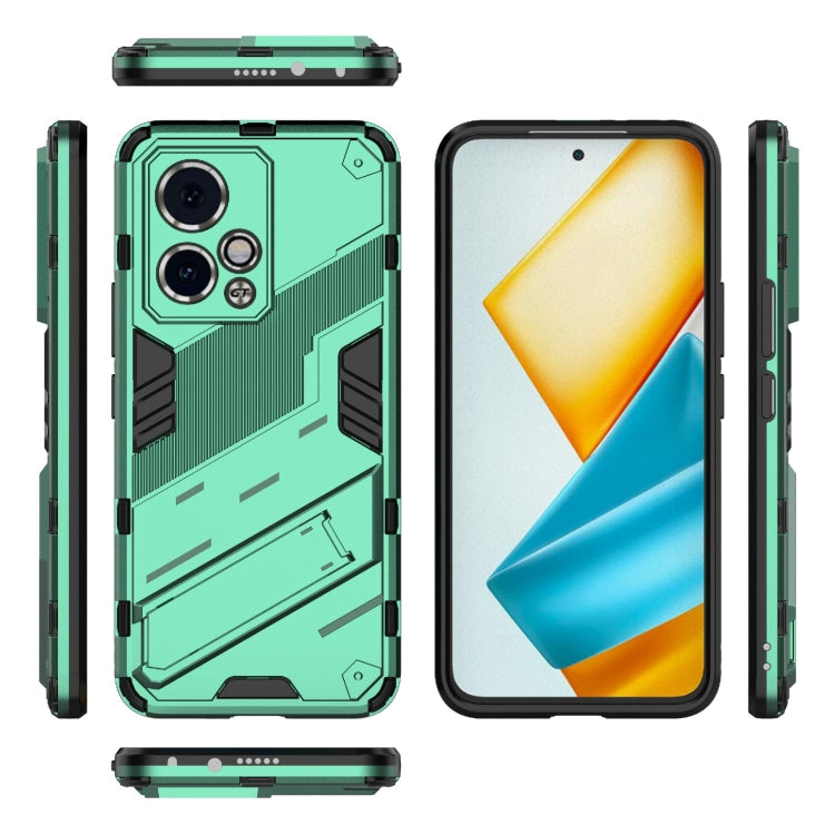 For Honor 90 GT 5G Punk Armor 2 in 1 PC + TPU Phone Case with Holder(Green) - Honor Cases by PMC Jewellery | Online Shopping South Africa | PMC Jewellery | Buy Now Pay Later Mobicred