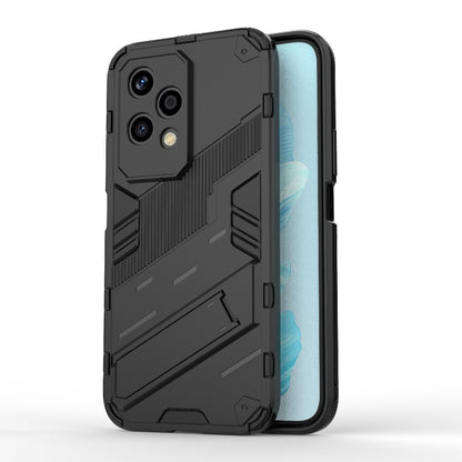 For Honor 200 Lite Global Punk Armor 2 in 1 PC + TPU Phone Case with Holder(Black) - Honor Cases by PMC Jewellery | Online Shopping South Africa | PMC Jewellery | Buy Now Pay Later Mobicred