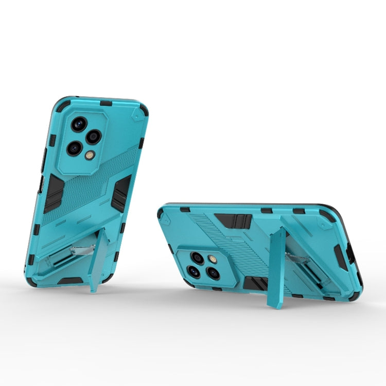 For Honor 200 Lite Global Punk Armor 2 in 1 PC + TPU Phone Case with Holder(Blue) - Honor Cases by PMC TechLife | Online Shopping South Africa | PMC TechLife | Buy Now Pay Later Mobicred