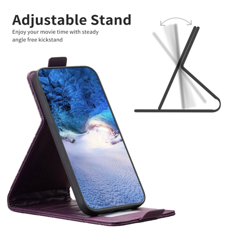 For Nokia G310 Diamond Lattice Vertical Flip Leather Phone Case(Dark Purple) - Nokia Cases by PMC TechLife | Online Shopping South Africa | PMC TechLife | Buy Now Pay Later Mobicred