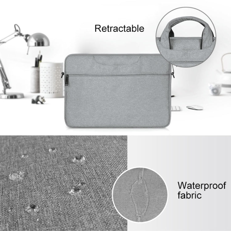 For 15.6 inch ST01S Waterproof Oxford Laptop Diagonal Shoulder Handbag(Light Grey) - free shipping - PMC Jewellery - Order now!