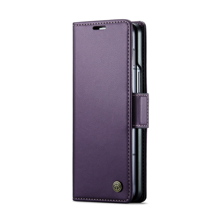 For Samsung Galaxy Z Fold6 5G CaseMe 023 Butterfly Buckle Litchi Texture RFID Anti-theft Leather Phone Case(Pearly Purple) - Galaxy Z Fold6 5G Cases by CaseMe | Online Shopping South Africa | PMC Jewellery | Buy Now Pay Later Mobicred