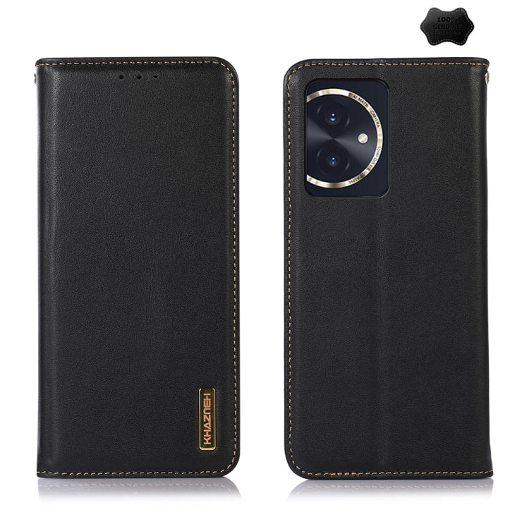 For Honor 100 KHAZNEH Nappa Top Layer Cowhide Leather Phone Case(Black) - free shipping - PMC TechLife - Order now!