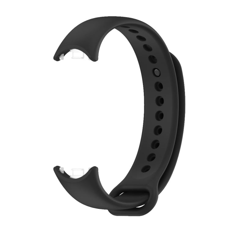 For Xiaomi Mi Band 8 Mijobs Solid Color Silicone Watch Band(Black) - Watch Bands by MIJOBS | Online Shopping South Africa | PMC Jewellery | Buy Now Pay Later Mobicred