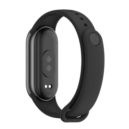 For Xiaomi Mi Band 8 Mijobs Solid Color Silicone Watch Band(Black) - Watch Bands by MIJOBS | Online Shopping South Africa | PMC Jewellery | Buy Now Pay Later Mobicred