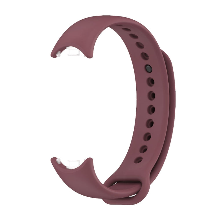 For Xiaomi Mi Band 8 Mijobs Solid Color Silicone Watch Band(Wine Red) - Watch Bands by MIJOBS | Online Shopping South Africa | PMC Jewellery