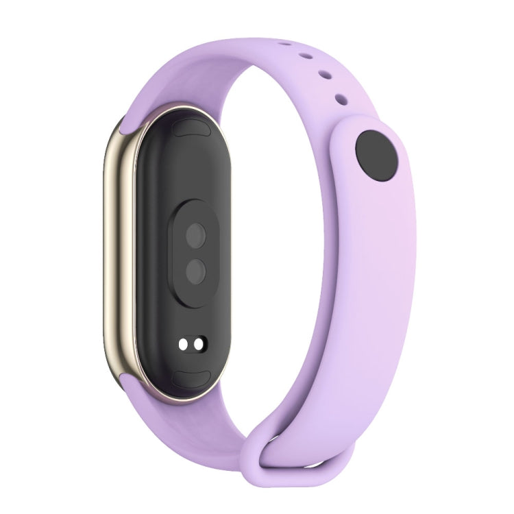 For Xiaomi Mi Band 8 Mijobs Solid Color Silicone Watch Band(Taro Purple) - Watch Bands by MIJOBS | Online Shopping South Africa | PMC Jewellery | Buy Now Pay Later Mobicred