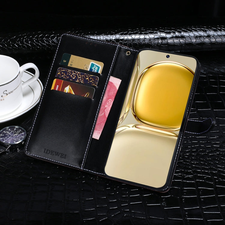 For vivo X100 Pro idewei Crocodile Texture Leather Phone Case(Black) - vivo Cases by idewei | Online Shopping South Africa | PMC TechLife | Buy Now Pay Later Mobicred