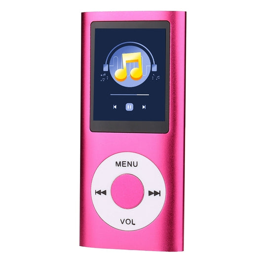 1.8 inch TFT Screen Metal MP4 Player With Earphone+Cable(Rose Red) - MP4 Player by PMC Jewellery | Online Shopping South Africa | PMC Jewellery | Buy Now Pay Later Mobicred