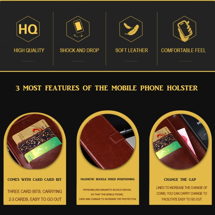 For vivo X100 Pro idewei Crazy Horse Texture Leather Phone Case(Rose Red) - free shipping - PMC Jewellery - Order now!