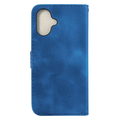 For iPhone 16 Seven-shaped Embossed Leather Phone Case(Blue) - iPhone 16 Cases by PMC Jewellery | Online Shopping South Africa | PMC Jewellery | Buy Now Pay Later Mobicred