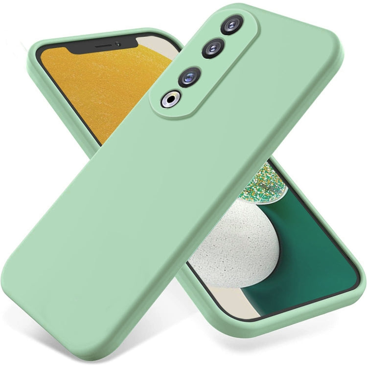 For Honor 90 Pro Pure Color Liquid Silicone Shockproof Phone Case(Green) - Honor Cases by PMC TechLife | Online Shopping South Africa | PMC TechLife | Buy Now Pay Later Mobicred