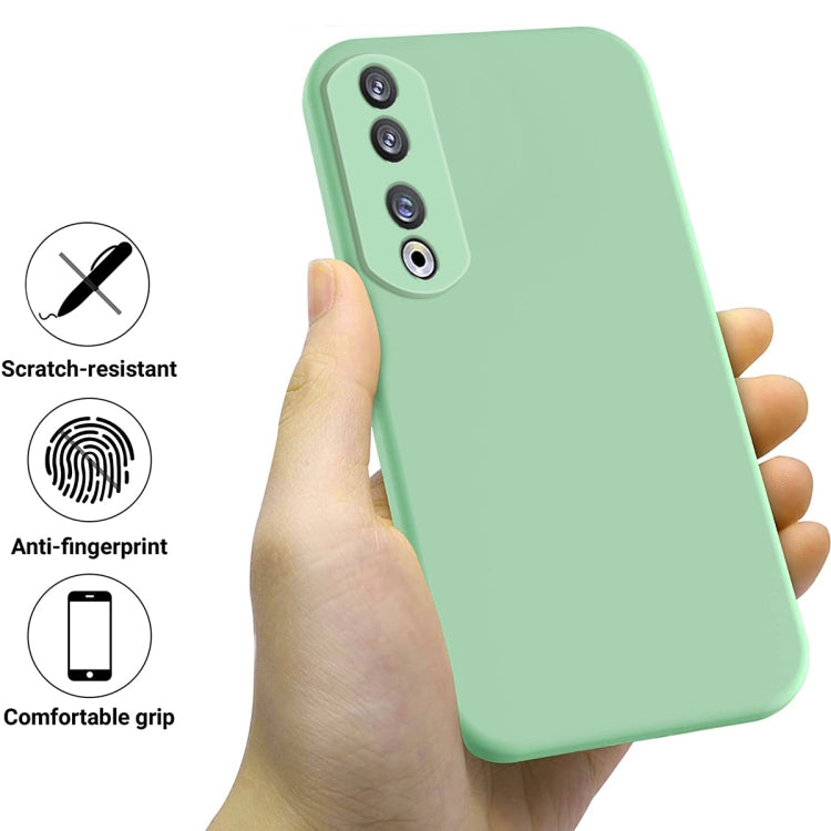 For Honor 90 Pro Pure Color Liquid Silicone Shockproof Phone Case(Green) - Honor Cases by PMC TechLife | Online Shopping South Africa | PMC TechLife | Buy Now Pay Later Mobicred