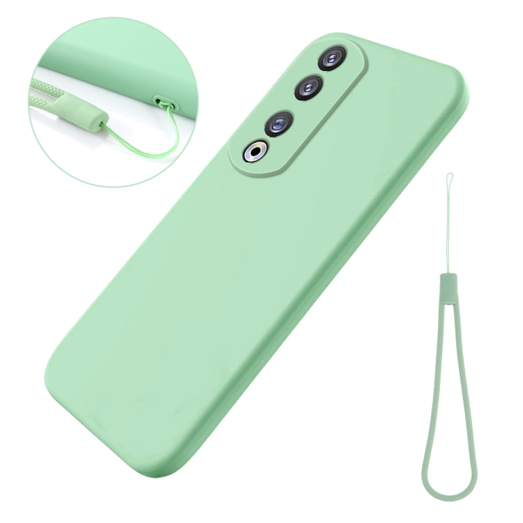 For Honor 90 Pro Pure Color Liquid Silicone Shockproof Phone Case(Green) - Honor Cases by PMC TechLife | Online Shopping South Africa | PMC TechLife | Buy Now Pay Later Mobicred