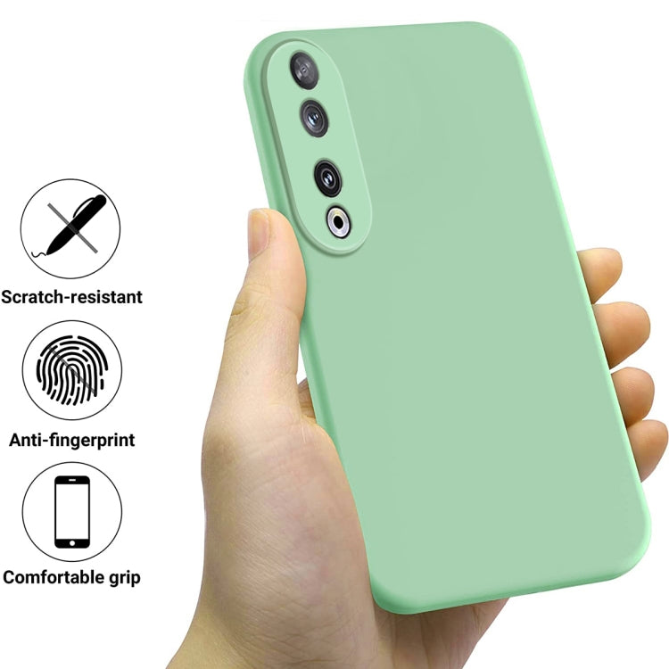 For Honor 90 Pure Color Liquid Silicone Shockproof Phone Case(Green) - Honor Cases by PMC TechLife | Online Shopping South Africa | PMC TechLife | Buy Now Pay Later Mobicred